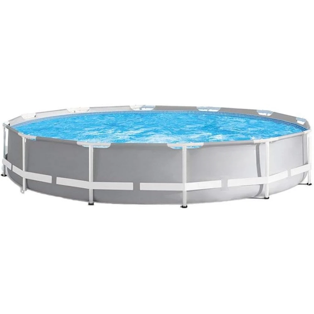 

12 Foot x 30 Inch Prism Frame Round Above Ground Outdoor Backyard Swimming Pool Set with 530 GPH Filter Pump and Easy Set-Up