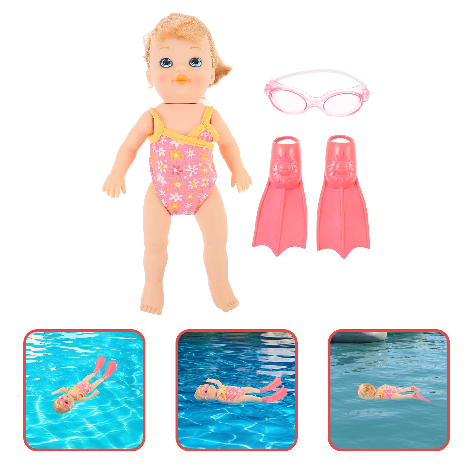 

Waterproof Swimmer Doll Electric Water Bath Time Baby Doll Water Filled Baby Doll Lifelike Newborn Baby Doll Cute Swimsuit