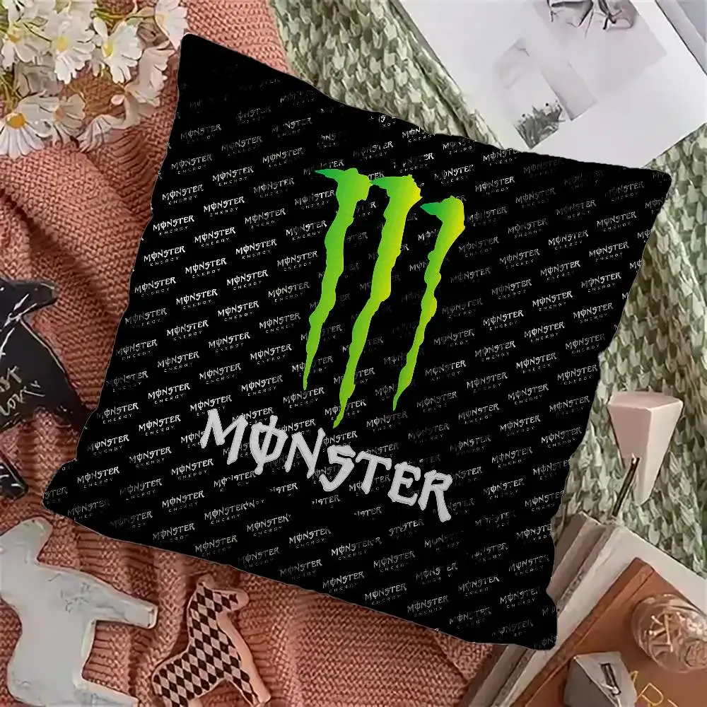 M_MonsterES-Fashion-E-Energys 개인화된 그림 텍스트 홈 장 베개 가정용 선물 45x45cm