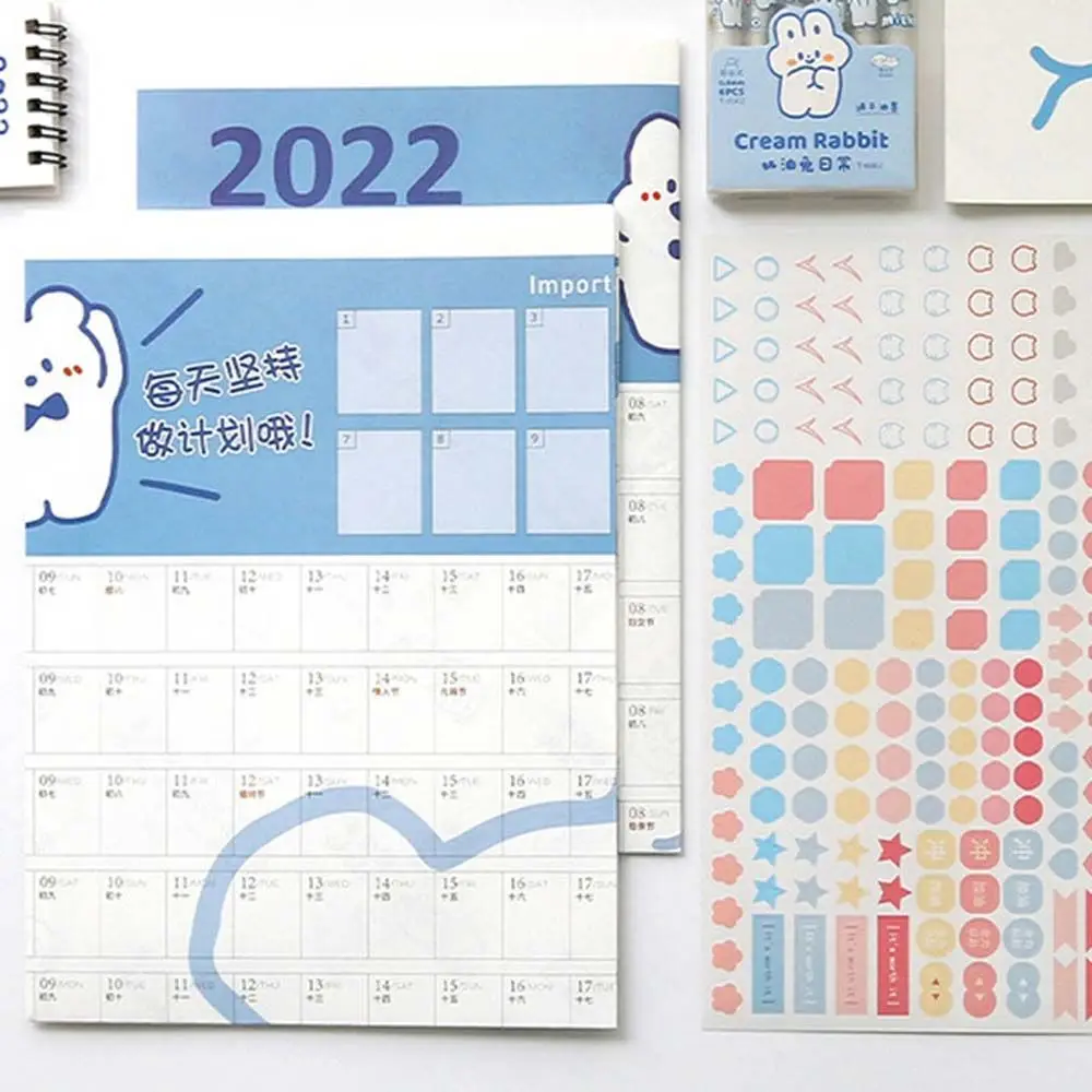 Gift Calendar Schedule Stationery Agenda Notes To Do List 365 Days Planner Calendar Poster 2022 Calendar Daily Planner Notes