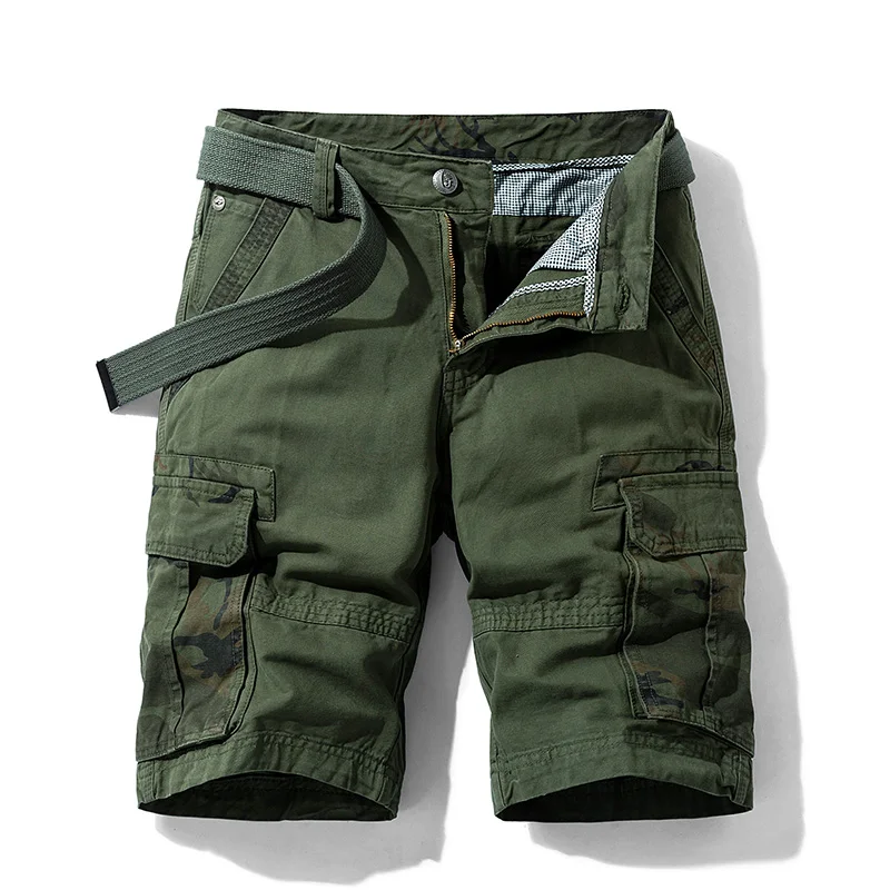 New Summer Men Cargo Camouflage Shorts Mens Cotton Beach Multi Pocket Shorts Man Spring Casual Joggers Shorts Male Dropshipping