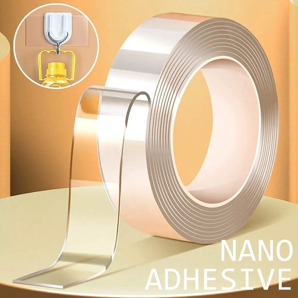 Transparent Doublesided Adhesive Traceless Nanotape Reusable Double