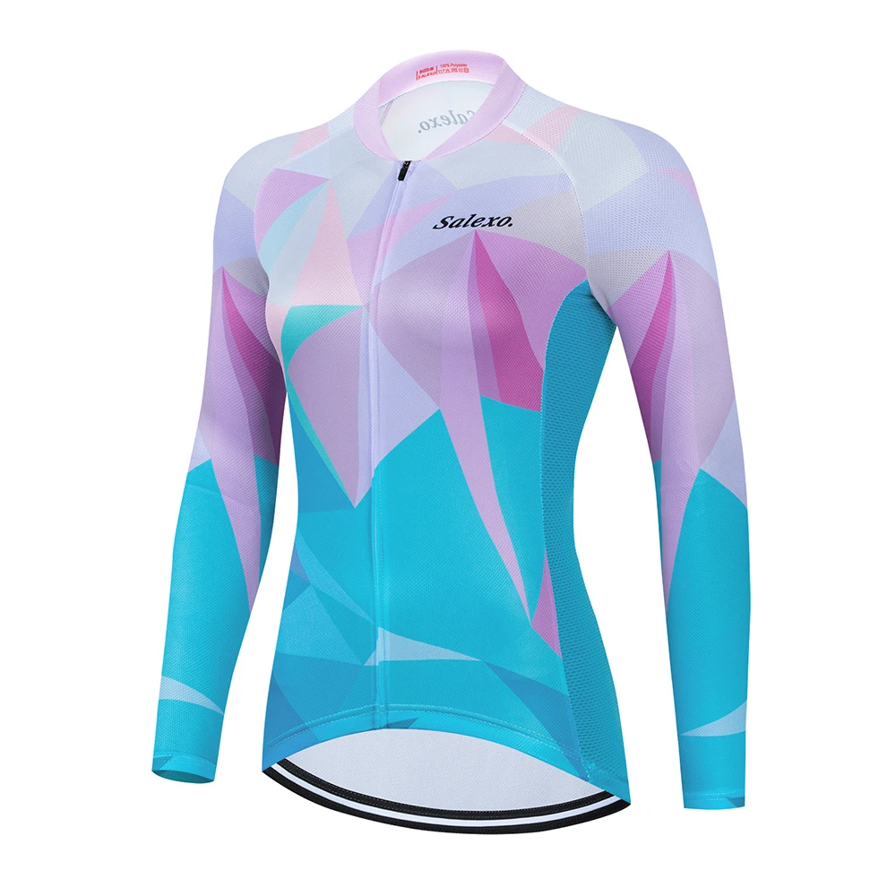 Women Cycling Jersey Long Sleeve MTB Cycling Clothing Spring Autumn Bicycle Maillot Ropa Ciclismo Sportwear Bike Clothes
