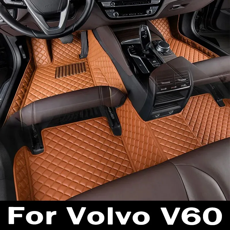 

Car Mats For Volvo V60 2018~2022 Luxury Leather Foot Mat Auto Interior Parts Carpet Protective Floor Durable Rug Car Accessories