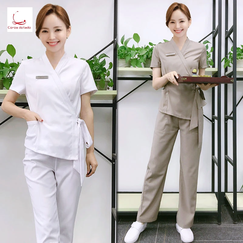 

Beauty salon cosmetologist work clothes SPA health hall technician clothes ear pick division foot therapy female technician work