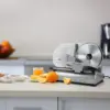 Electric Meat Slicer, 200W Electric Deli Food Slicer with 9” Removable Stainless Steel Blade & Adjustable Thickness Dia 5