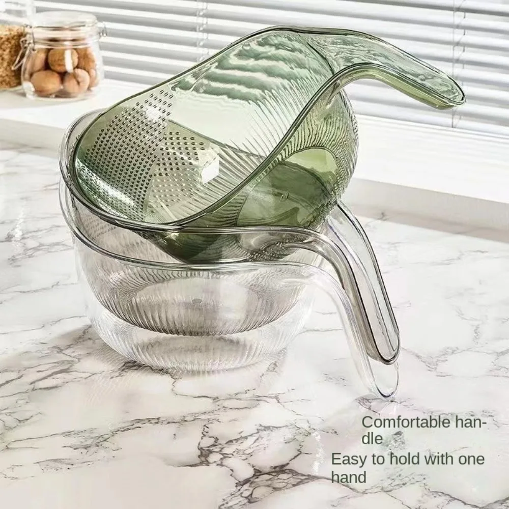 Drainage Basket Plastic Multifunctional Drainage Basket Creative Fruit Plate Kitchen Vegetable Basin Salad Draining Bowl Household Sink