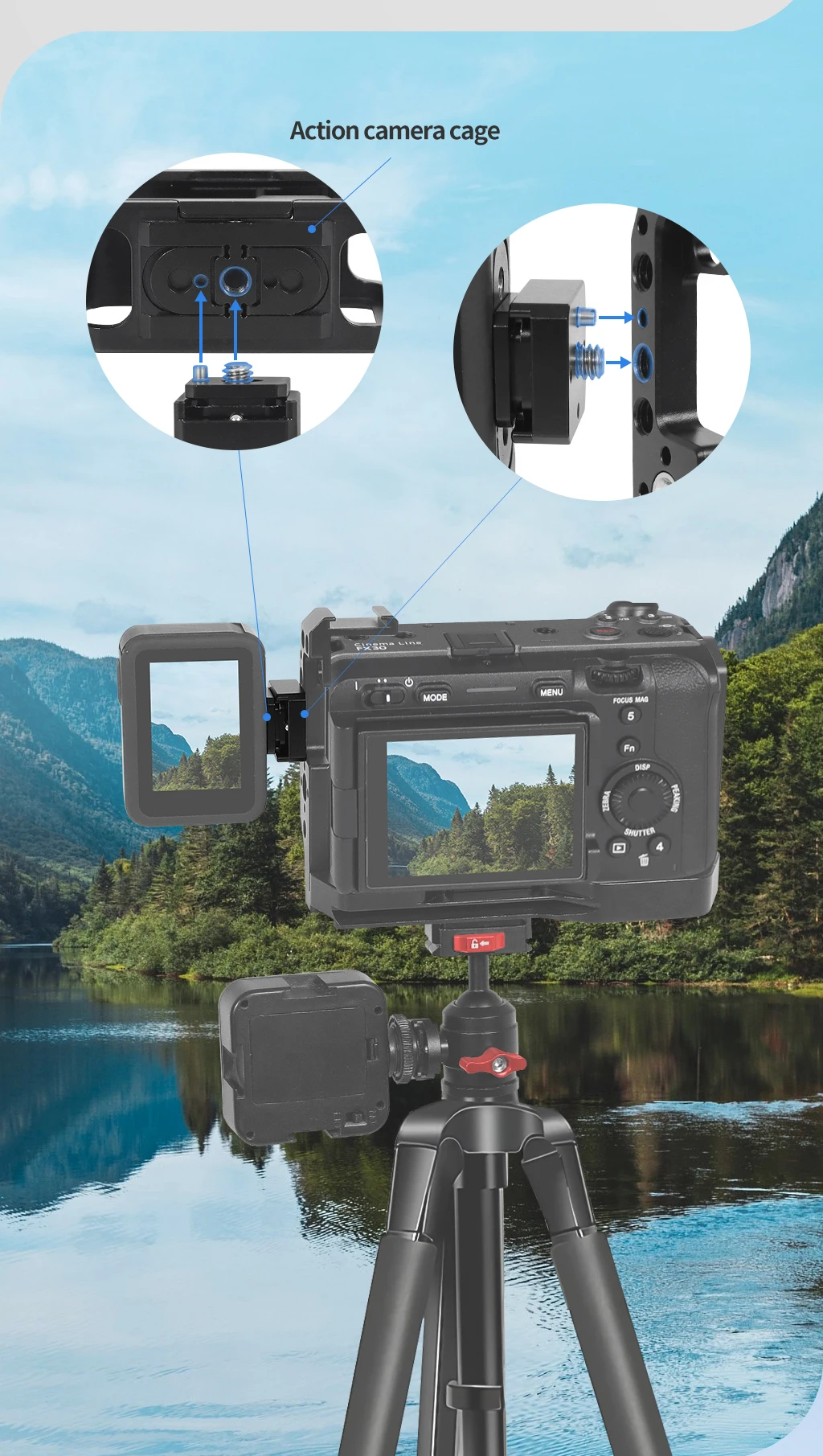 Quick Release Cold Shoe Mount 1/4 Screw for GoPro Hero 13 Insta360 Action Camera