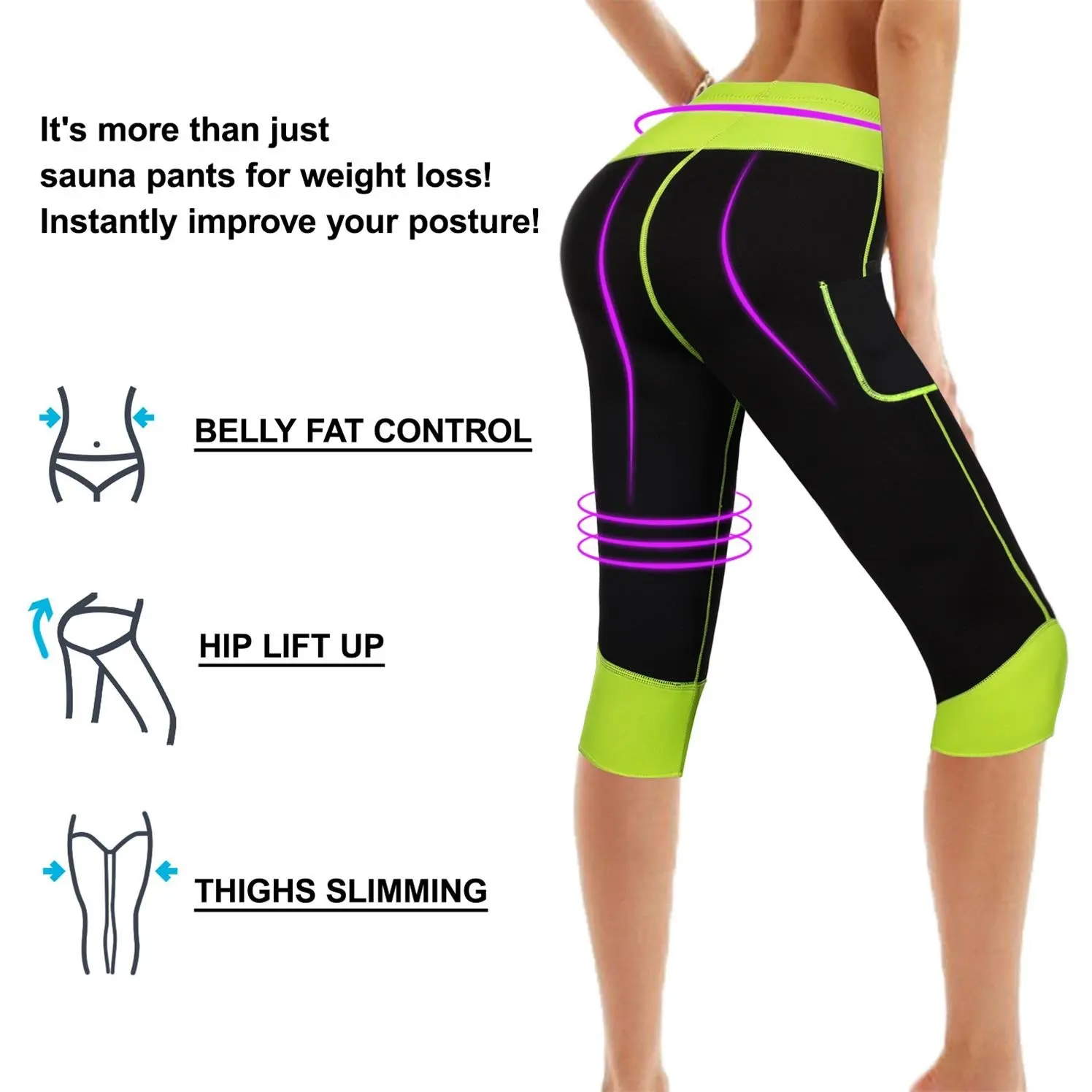 Womens Slimming Gym Pants For Women Hot Thermo Body Shaper Neoprene  Slimming Capri Gym Pants For Women Thighs Fat Burner Sauna Suit Waist Tummy  Control Slim Panties From Topshenzhen, $3.39 | DHgate.Com |