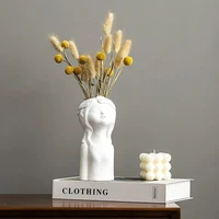 1 Piece Creative Sphinx Statue Ceramic Vase Indoor Decoration Statue Cute Boy Girl Hydroponic Vase Home Desktop Decorations 1