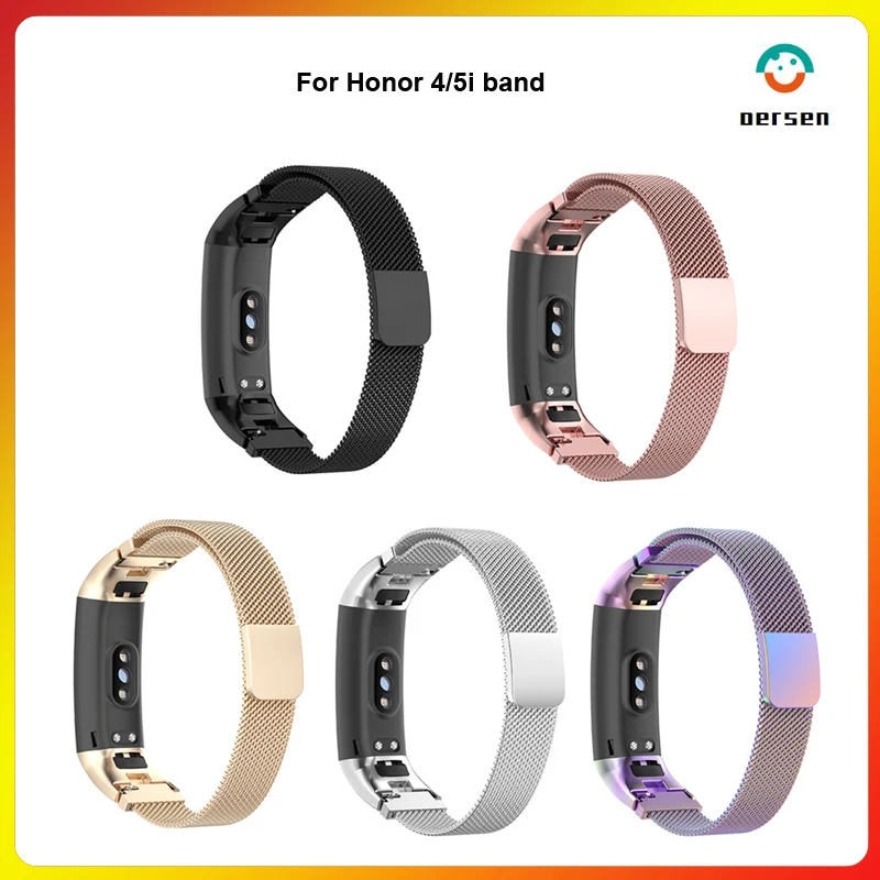 

Oersen Metal Milanese Magnetic Wristband Strap Watch Band For Huawei band 4 /honor band 5i Smartwatch Stainless Steel Bracelet