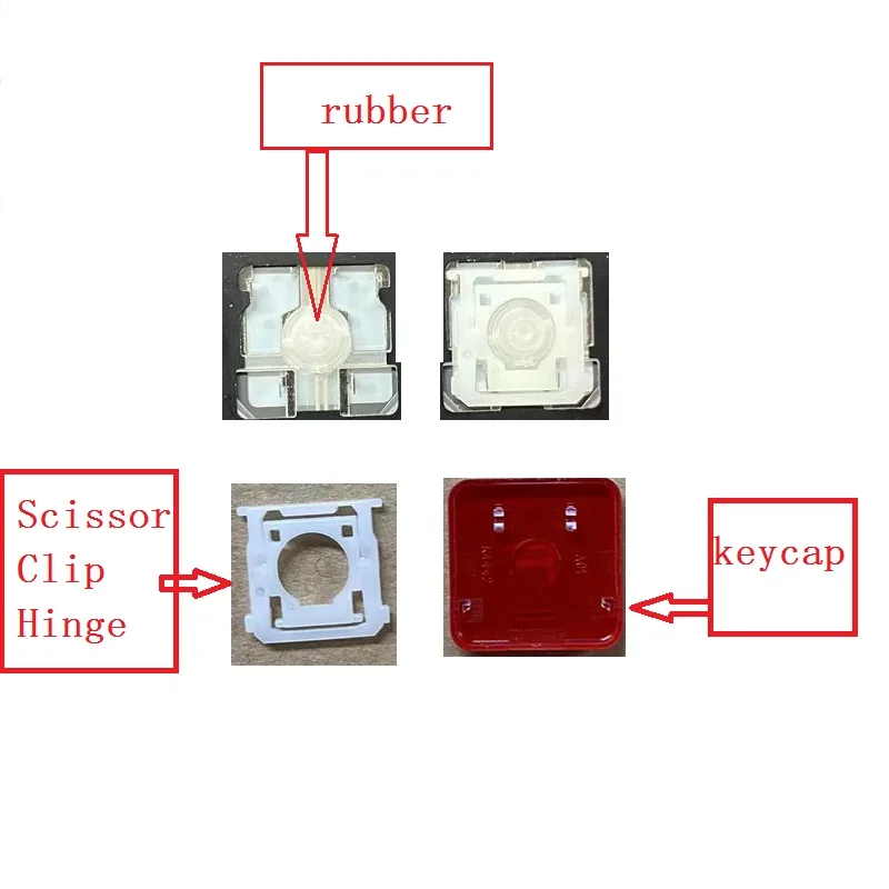 Keys Scissor Clip Hinge For MSI GE62 GE63 GS63 GS65 Keycap Keyboard Keychain Rubber