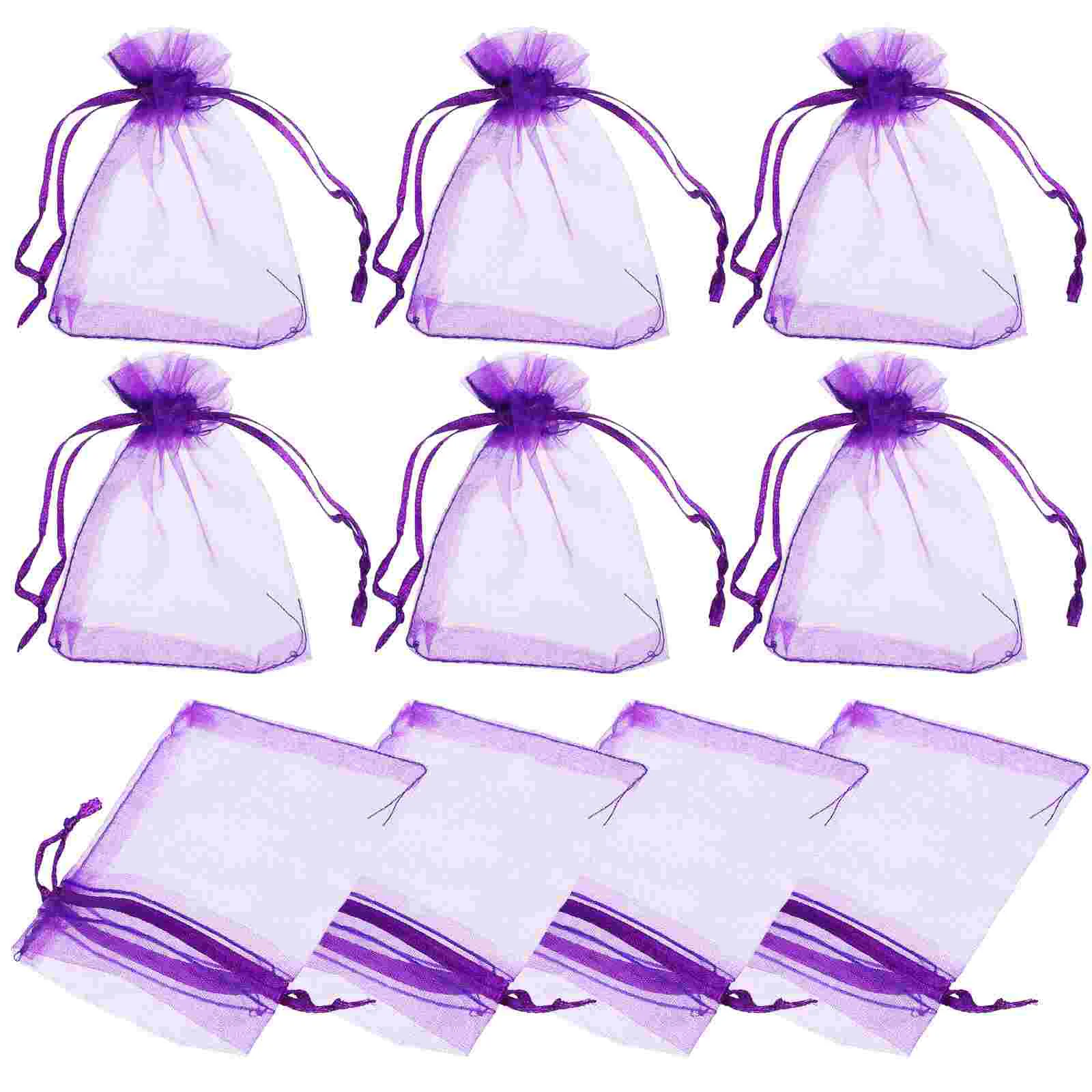 Lavender Bags Empty Sachet Decorative Pouch Aromatherapy Scented Bag Home Fragrance Sachets Storage Containers Household 100 Pcs