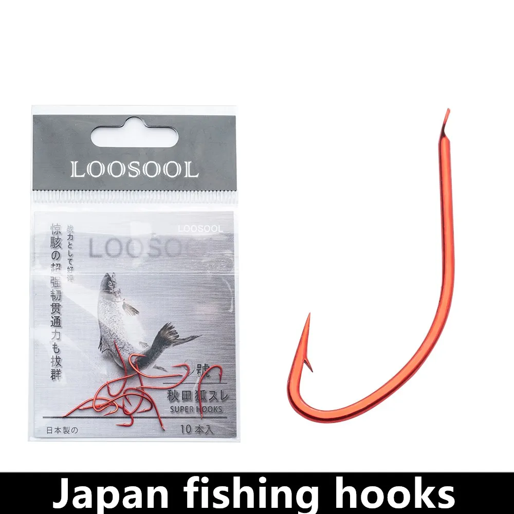 LOOSOOL AKITA Small Fishing Hooks Japan High Carbon Steel Crucian Carp Freshwater Saltwater