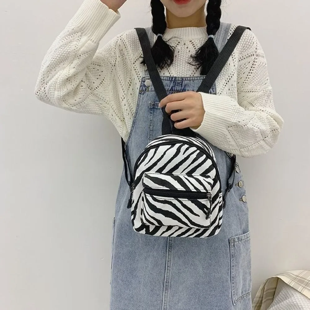 

Модные холщовые женские рюкзаки на молнии с регулируемым ремешком, Студенческая сумка, маленькие мини-рюкзаки для путешествий
