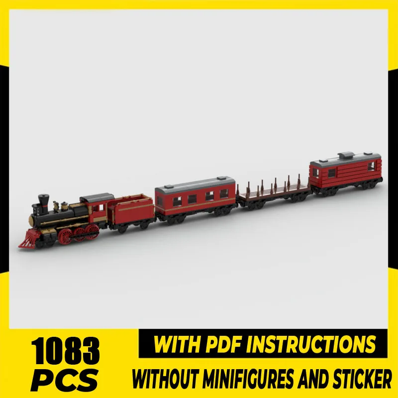 Railway Train Model Moc Building Blocks Far West Train Model Technology ...