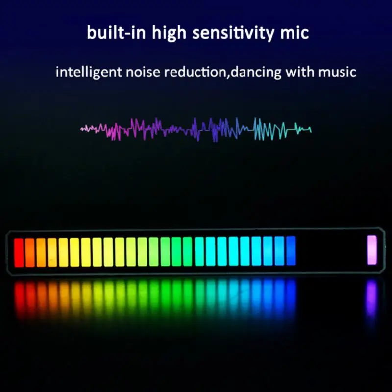 Wireless APP Pickup Lamp LED Light Bar Ambient RGB Sound Control App Control Pickup Voice Activated Rhythm Lights Home Decor star wars night light