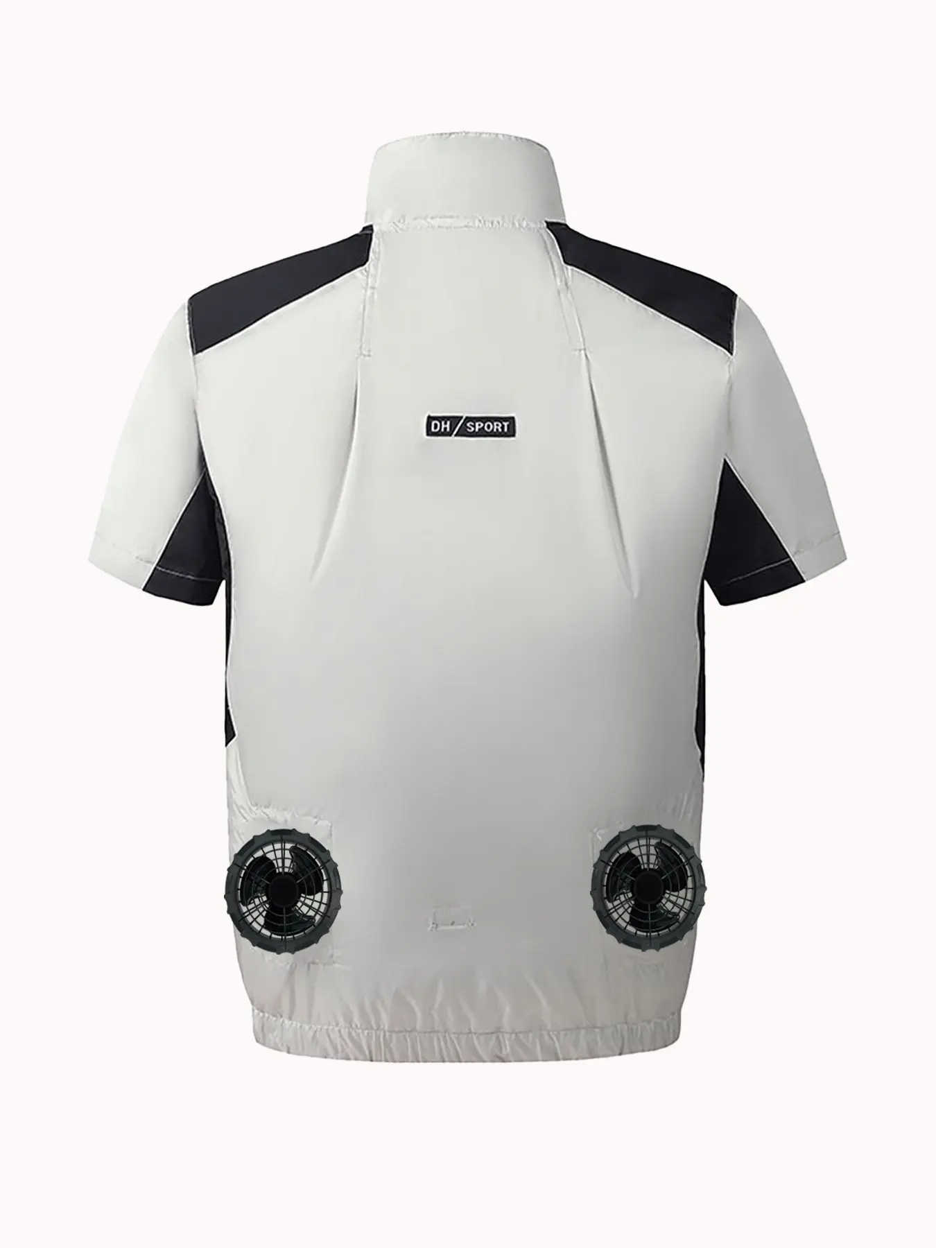 Veste ventilée rafraîchissante été pêche travail manches courtes, climatisation USB et protection anti-chaleur