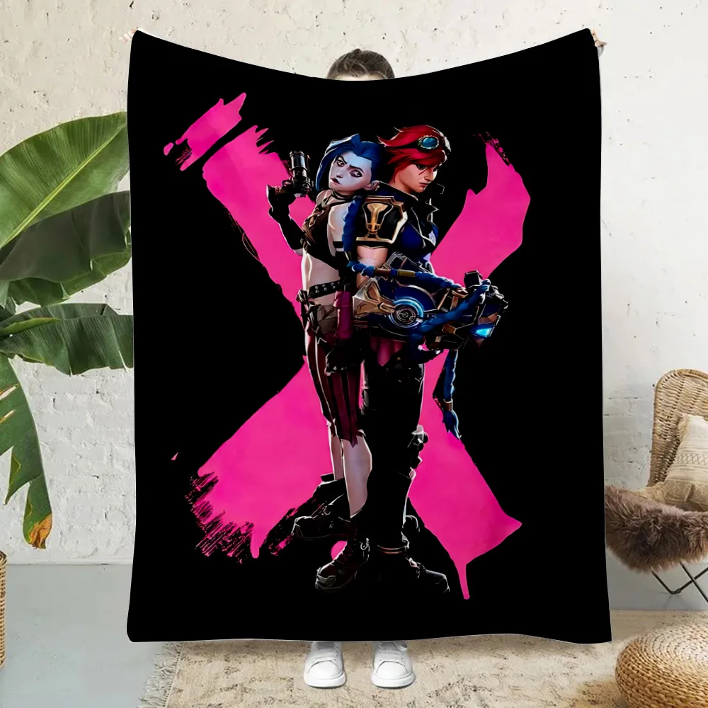Hot Anime Arcane League of Legends Printed Blanket Picnic Blankets Warm Blanket Soft and Comfortable Home Travel Birthday Gift 5