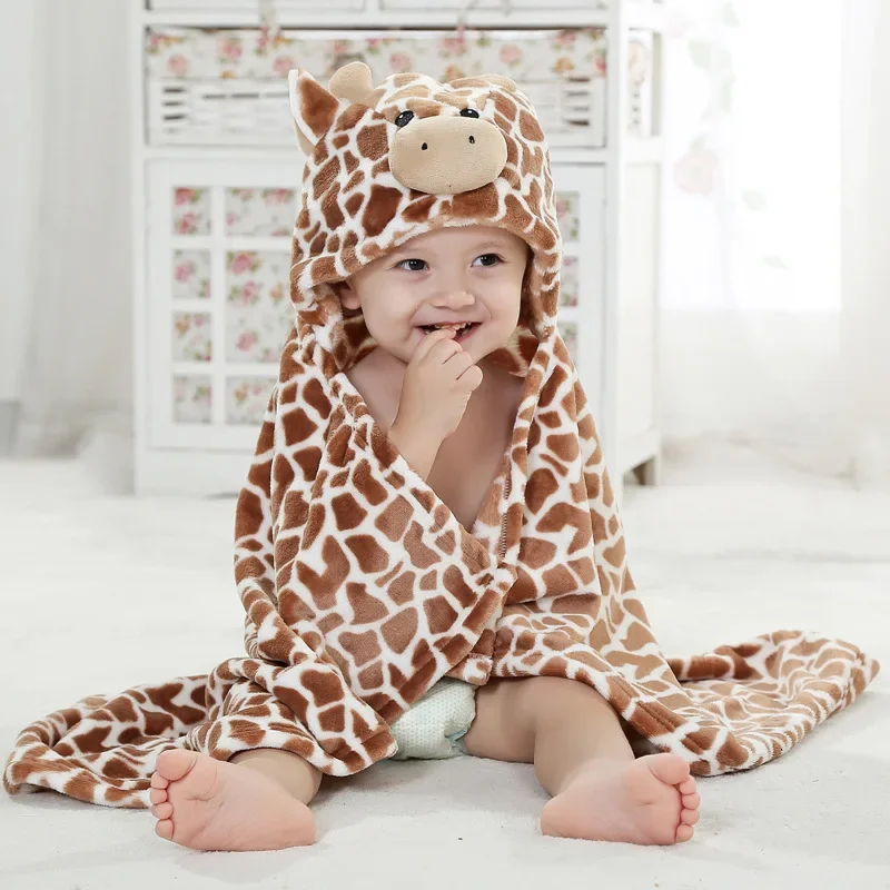 Bear Shaped Baby Hooded Bathrobe Infant Towel cotton blanket bathrobe bath towel