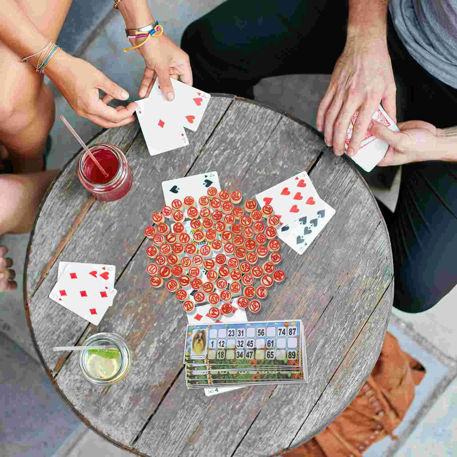 Board Game Wooden Chess Table Games Number Chess Russian Lotto Game Wooden Russian Game Set Party Props Chess Games Household Cards Interactive Fun