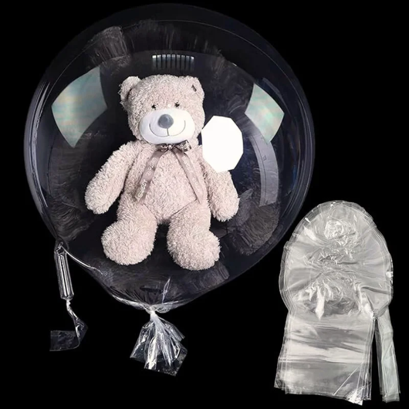 

50pcs Transparent Bubble Bobo Balloons for LED Light Up Balloons Gifts for Christmas Wedding Birthday Party Decorations