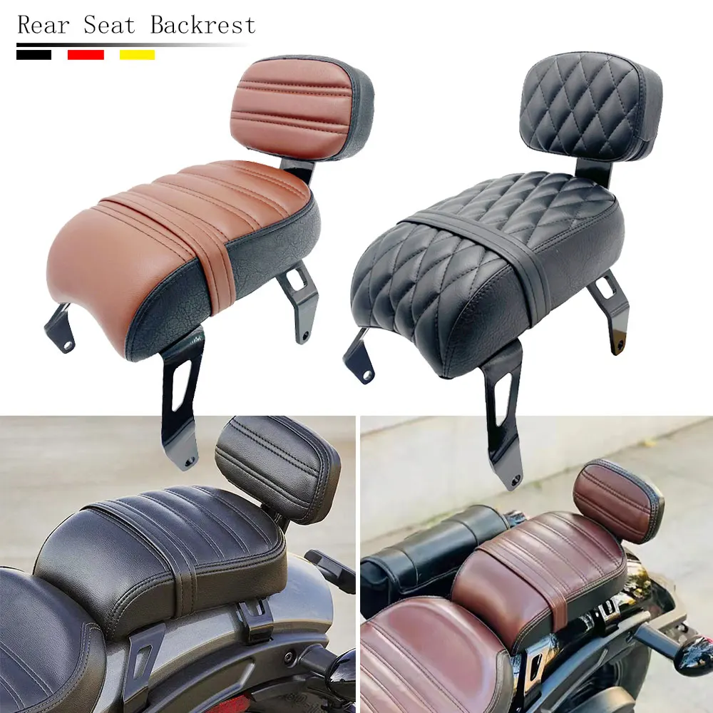 

Motorcycle Accessories Rear Passenger Seat Sissy Bar Backrest Cushion Pad Kit For Indian Scout Bobber Sixty Twenty 2018-2023