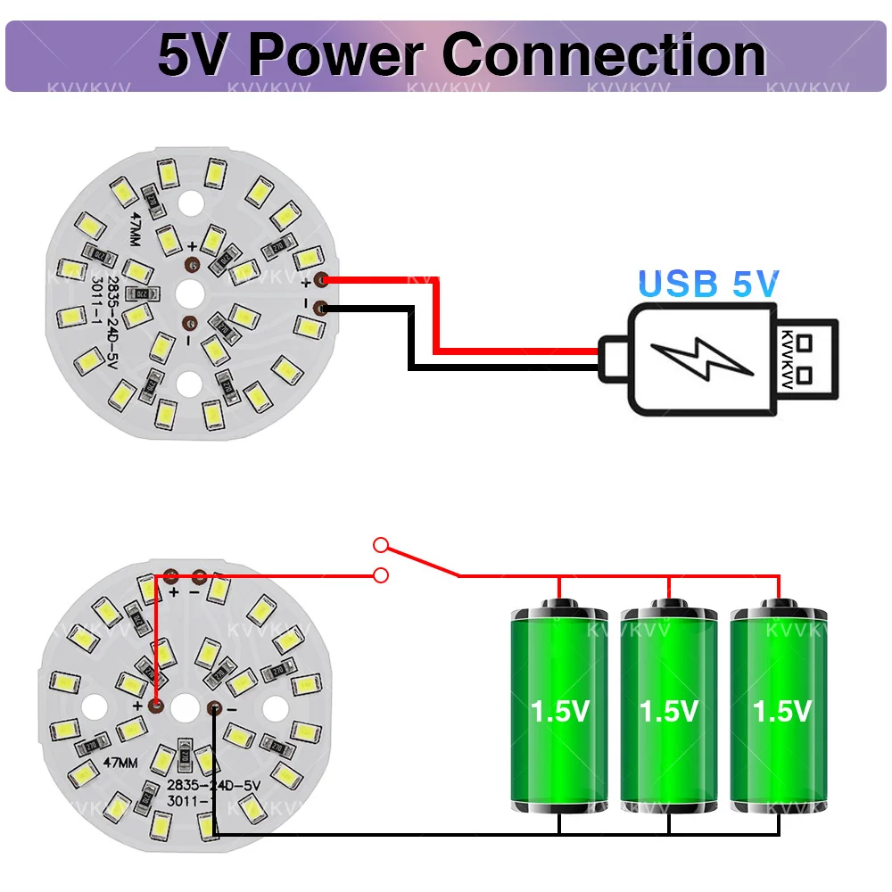 1Pcs SMD5730 LED 칩 광원 USB DC5V 5W 10W 링 비즈 모듈 DIY 1.5M 스위치 케이블 흰색 따뜻한 빛