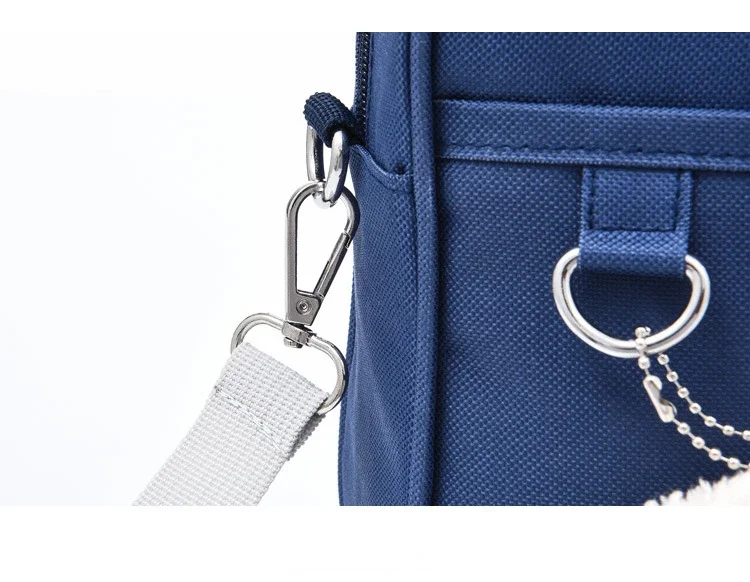 JK Uniform Handbag Preppy Style Canvas Shoulder Bags For Women Japanese Solid Large Capacity Bags