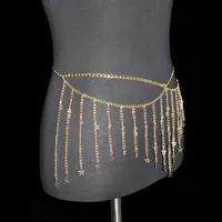 Festival Women's Metal Body Jewelry Sexy Fashion Belly Chain Tzitzit  Stars Waist Chain Birthday Party Daily Wear Accessories 5