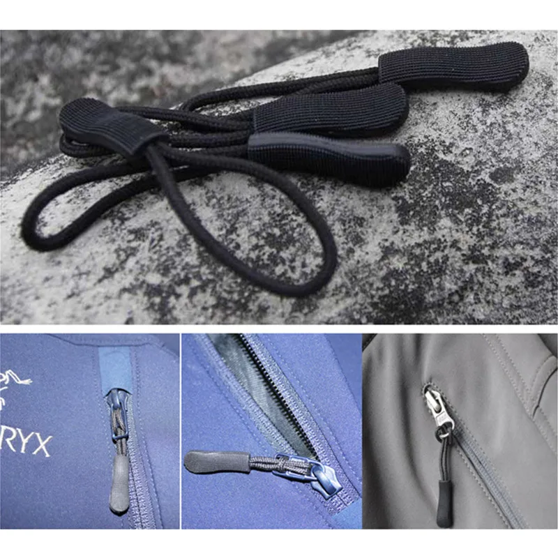 20Pcs Mix Color Cord Zipper Pull Strap Lariat Black For Apparel Accessories