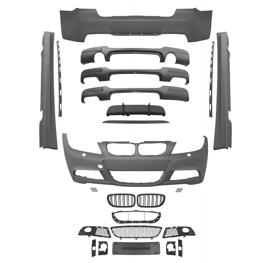 

ПП полный комплект кузова для BMW E90 3 серии 04-11 316i 318i 320i 323i 325i 328i 330i 335i M-Tech Стиль Передний Задний бампер боковые юбки
