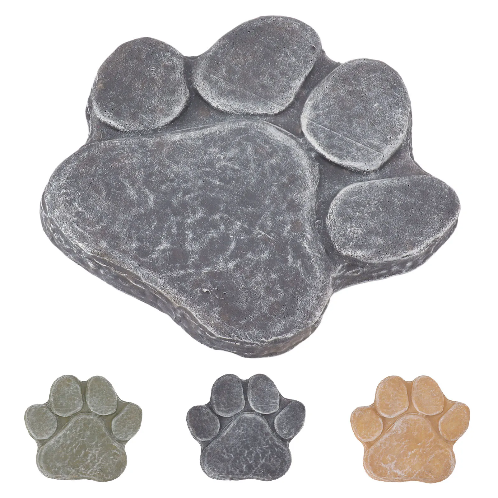 Dog Pawprint Memorial Stone DIY Lettering Dog Grave Marker Pet Monument for Outdoor Lawn Patio Pet Monument Memorial Stone