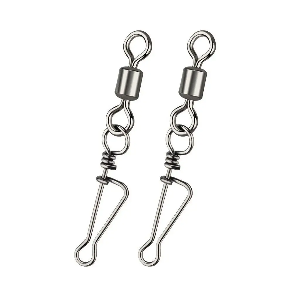 

8-Shape Fishing Rolling Swivel With Lock Connect Ring Swivel Rolling Connector Quickly Entering The Water Flexible Rotation