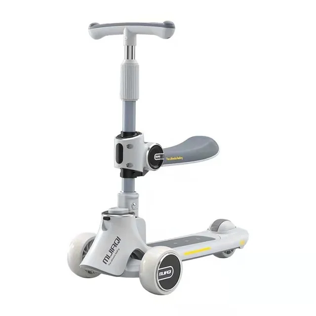 2022 New Child Scooter 1-12 Year old Folding Shine Balance Bike Adjustable Height Skateboard 3in1 Baby Stroller Child Scooter 5