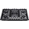30 Inch Gas Cooktop, Built-in Stainless Steel Gas Stovetop 5 High Efficiency Burners Gas Stove  Convertible Gas Hob (Black) 1