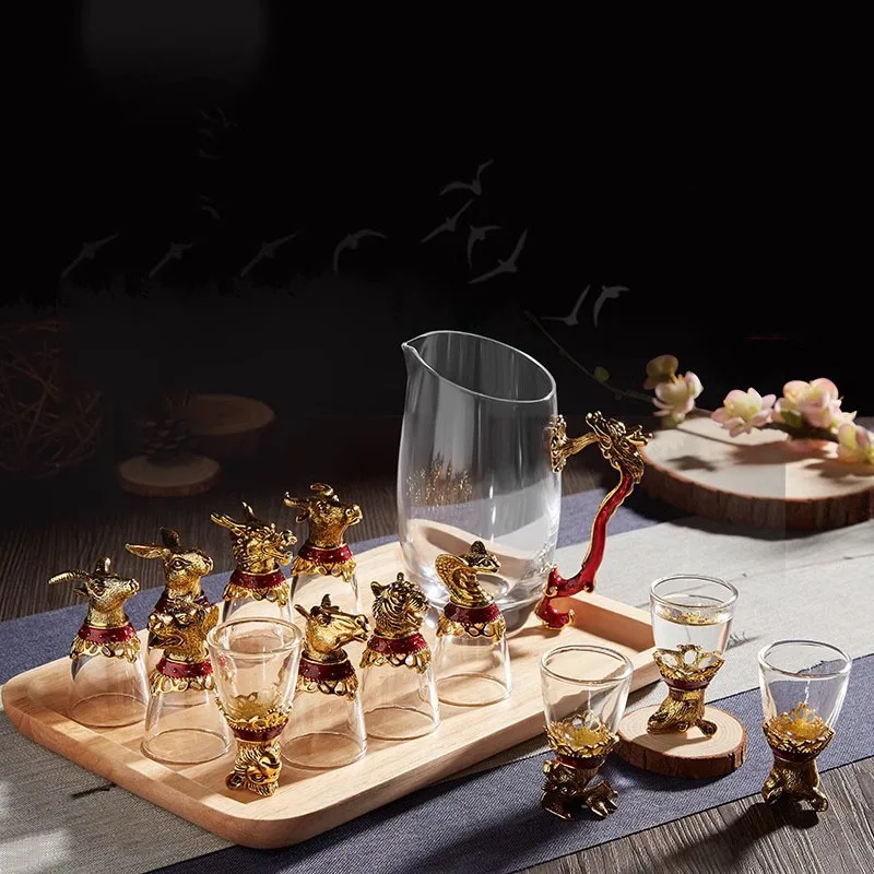 

Glass Alcohol Sake Cup Wine Decanter Hip Flask Barman Whisky Bartender Shaker Food Skae Cup Set Utensils Coqueteleira Tableware