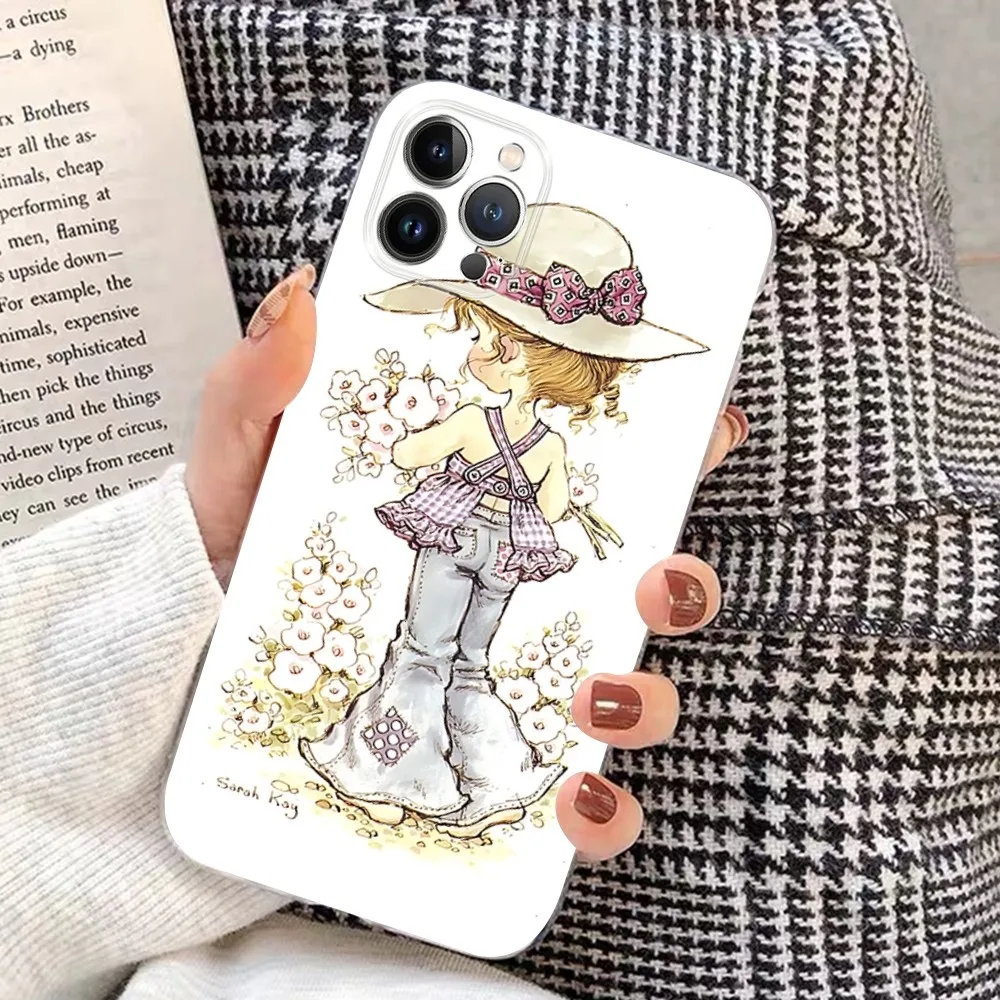 Sarah Kay Girl Cute Phone Case with Clear Back Cover