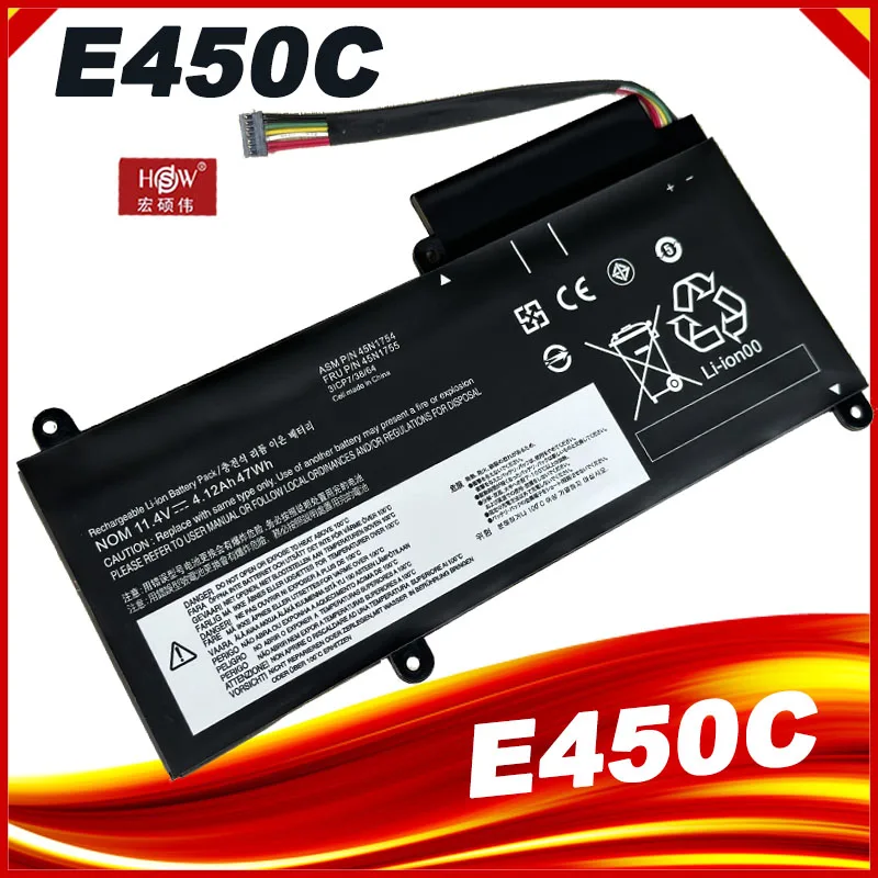 Bateria Nova do Portátil para Lenovo E450 E450c E455 E460 E460c 45n1756 45n1757 45n1754 45n1755