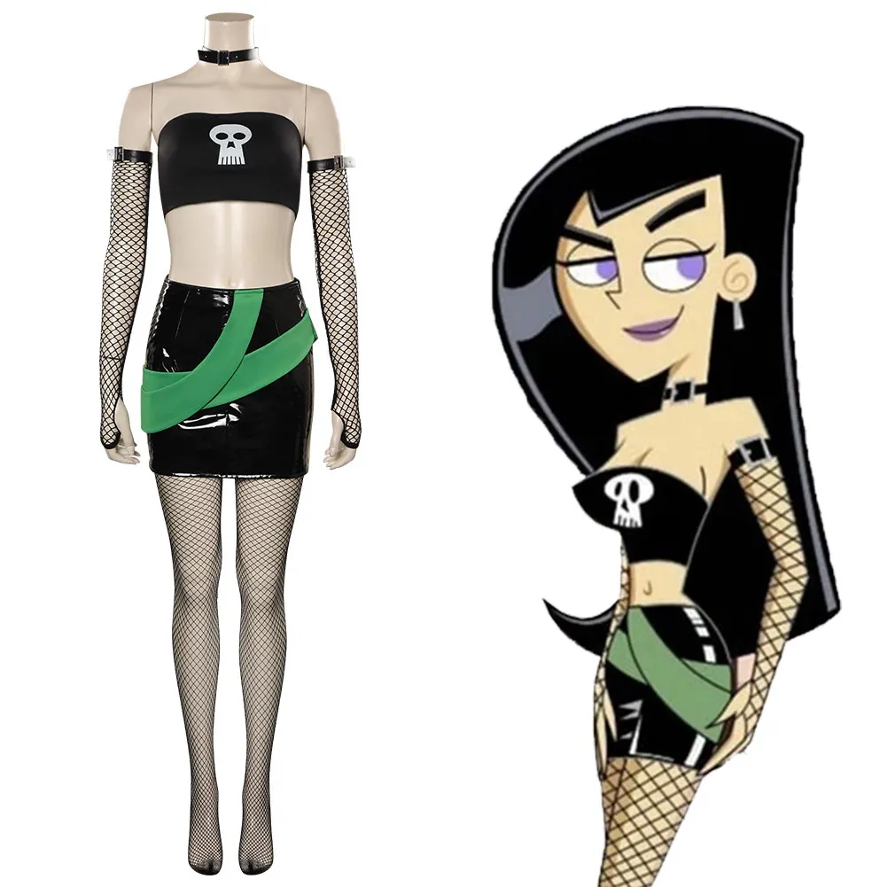 

Danny Cos Phantom Sam Manson Cosplay Costume Adult Women Girl Fashion Dress Outfits Halloween Carnival Cartoon Suit Roleplay New