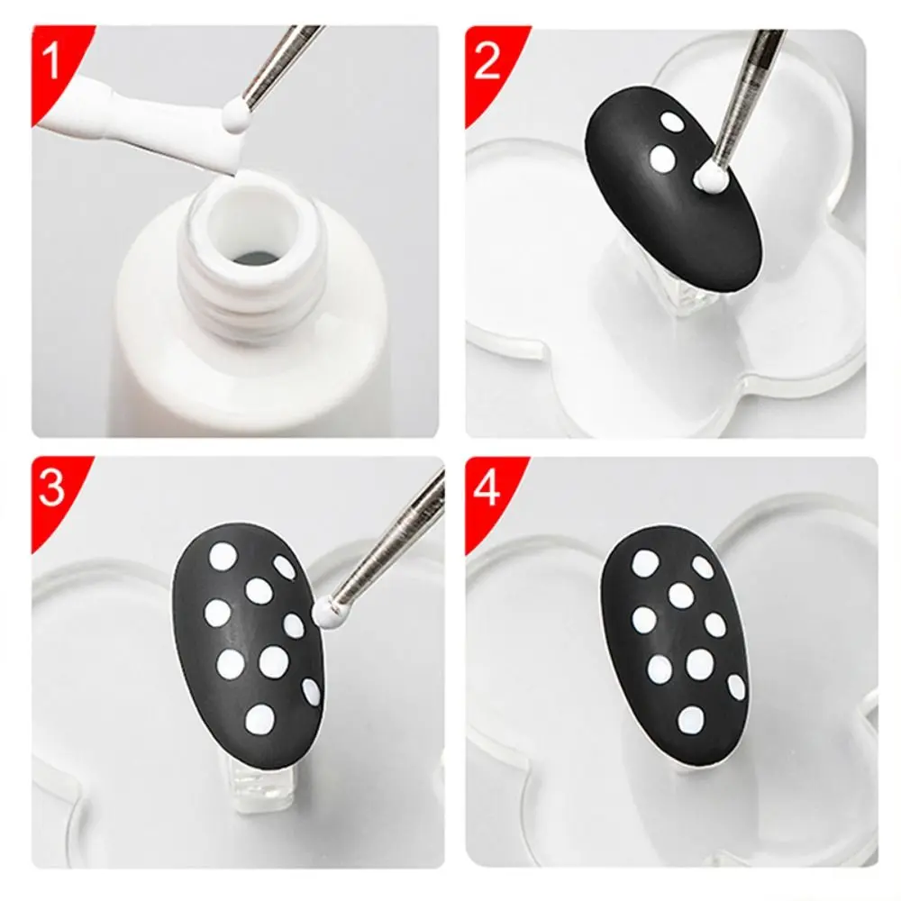 Black Nail Tools Nail Point 6 Head Point Drill Pen Nail Drill Point Nail Art Dotting Tools Dot Painting 4