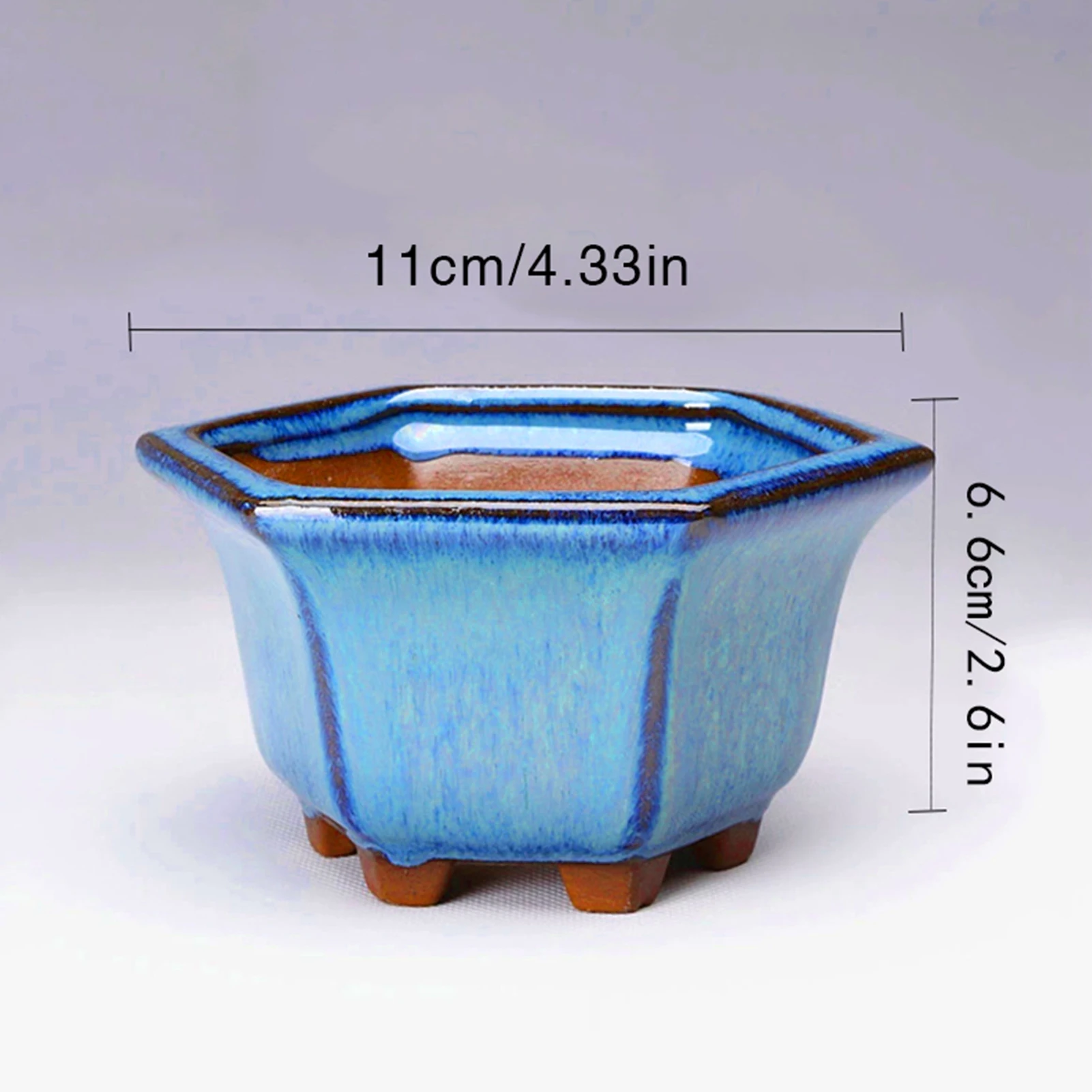 Elegant Ceramic Planter: Round Indoor/Outdoor Flower Pot with Drainage