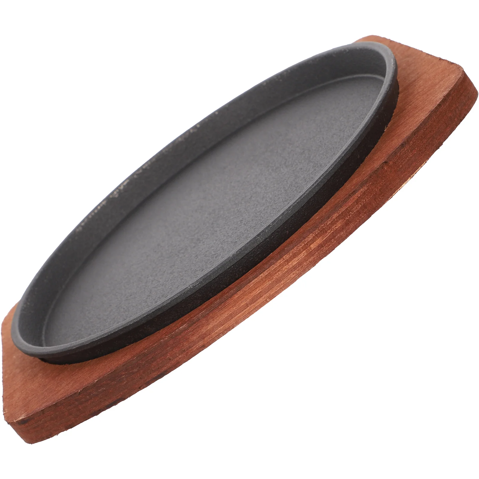 

Commercial Griddle Pan Grill Plate Fajita Iron Stovetop Cast Sizzling Griddle Skillet Set Platter Sizzle Japanese Tray Nonstick