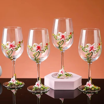 Creative Enamel Crystal Wine & Champagne Glass Set 1