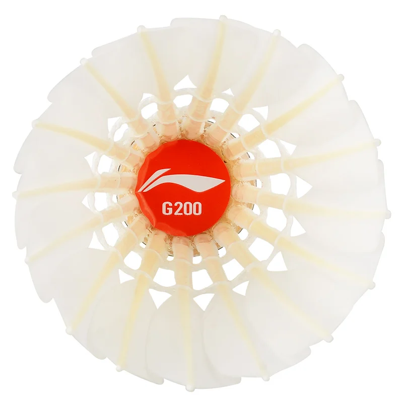 48pcs/tube 4tubes Lining Badminton Shuttlecock G200 Goose Feather Flying Stability Durable Birdies Li-Ning Battledore