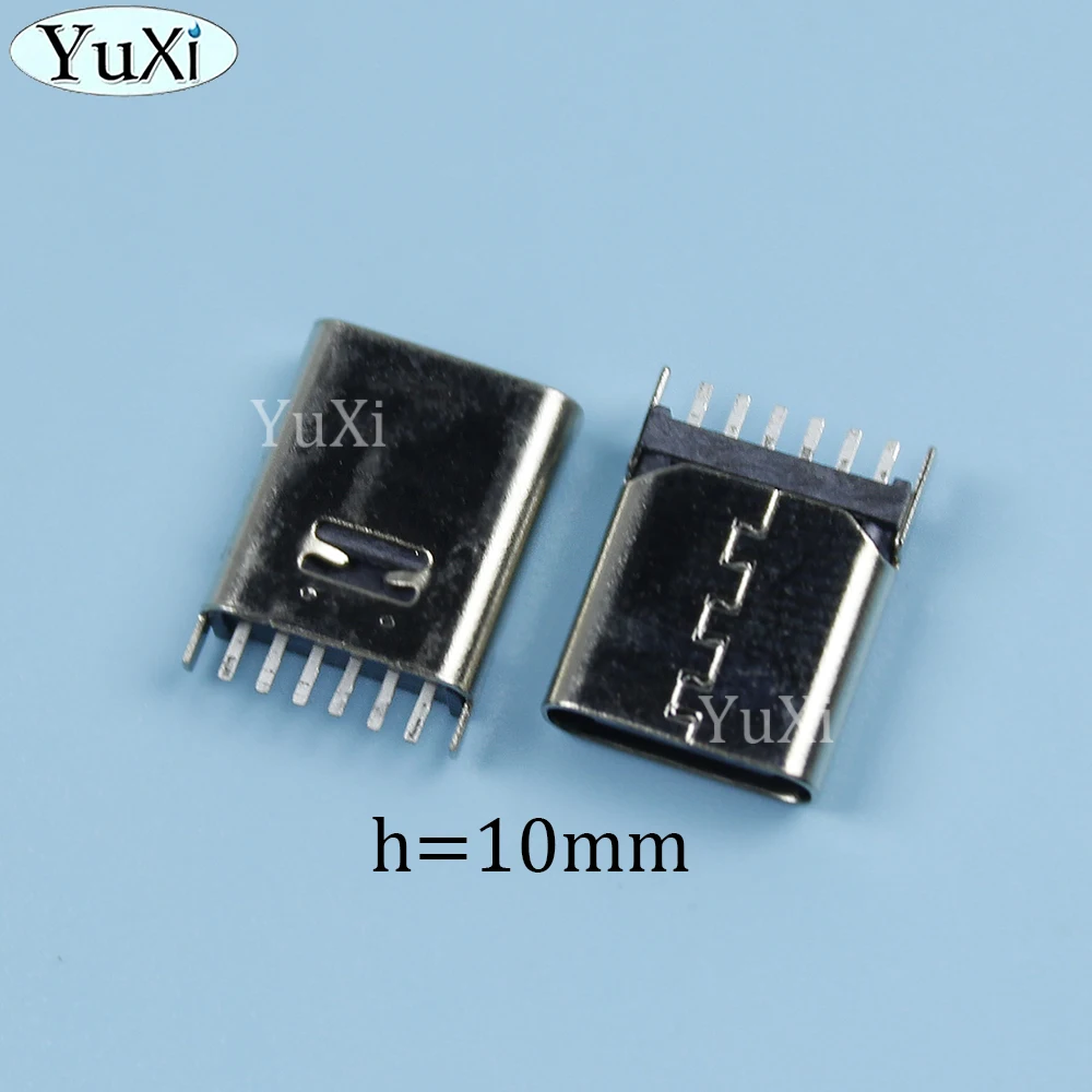 10-Pack USB Type-C Vertical Female Sockets - Fast Charge High-Speed Connectors