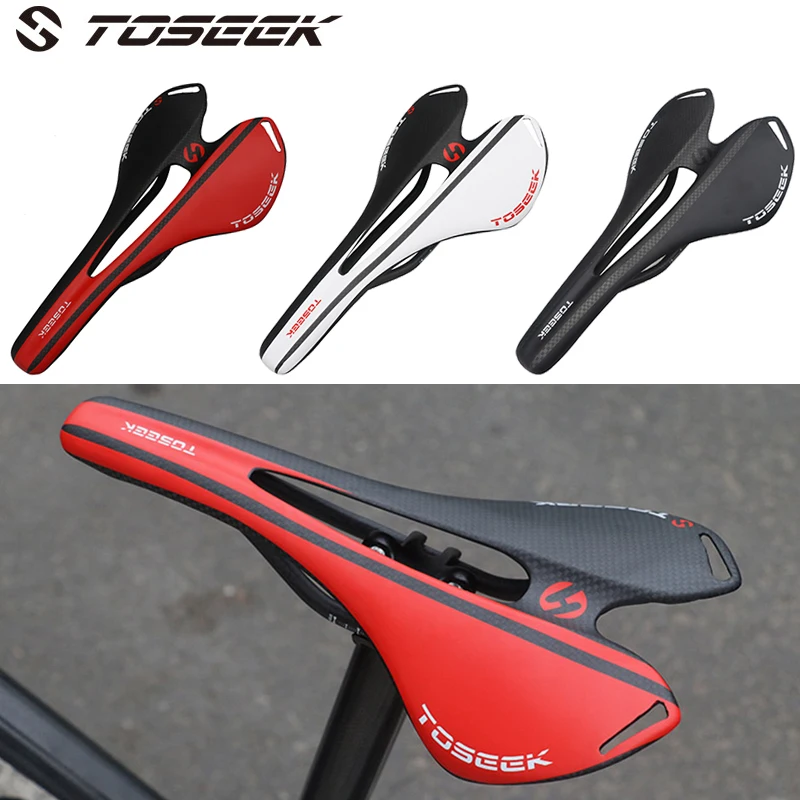 

Велосипедное седло TOSEEK, ультралегкое сиденье из углеродного волокна, удобные гоночные подушки