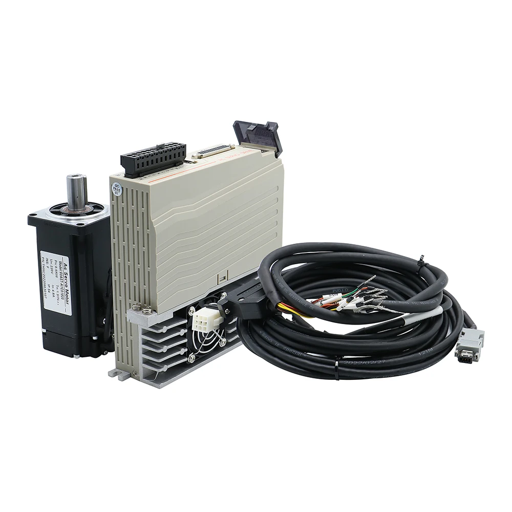 AC Servo Motor 400W 600W 750W 1.3N 1.9N 2.4N 3000-6000rpm with 17bit Absolute Encoder + Driver for CNC Router