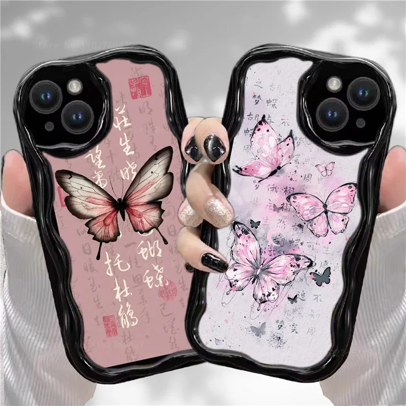 Cover Per Huawei Mate 40 Trasparente Con Design Gatto Farfalla - Custodia Slim In Silicone TPU Antiurto E Antigraffio - 2