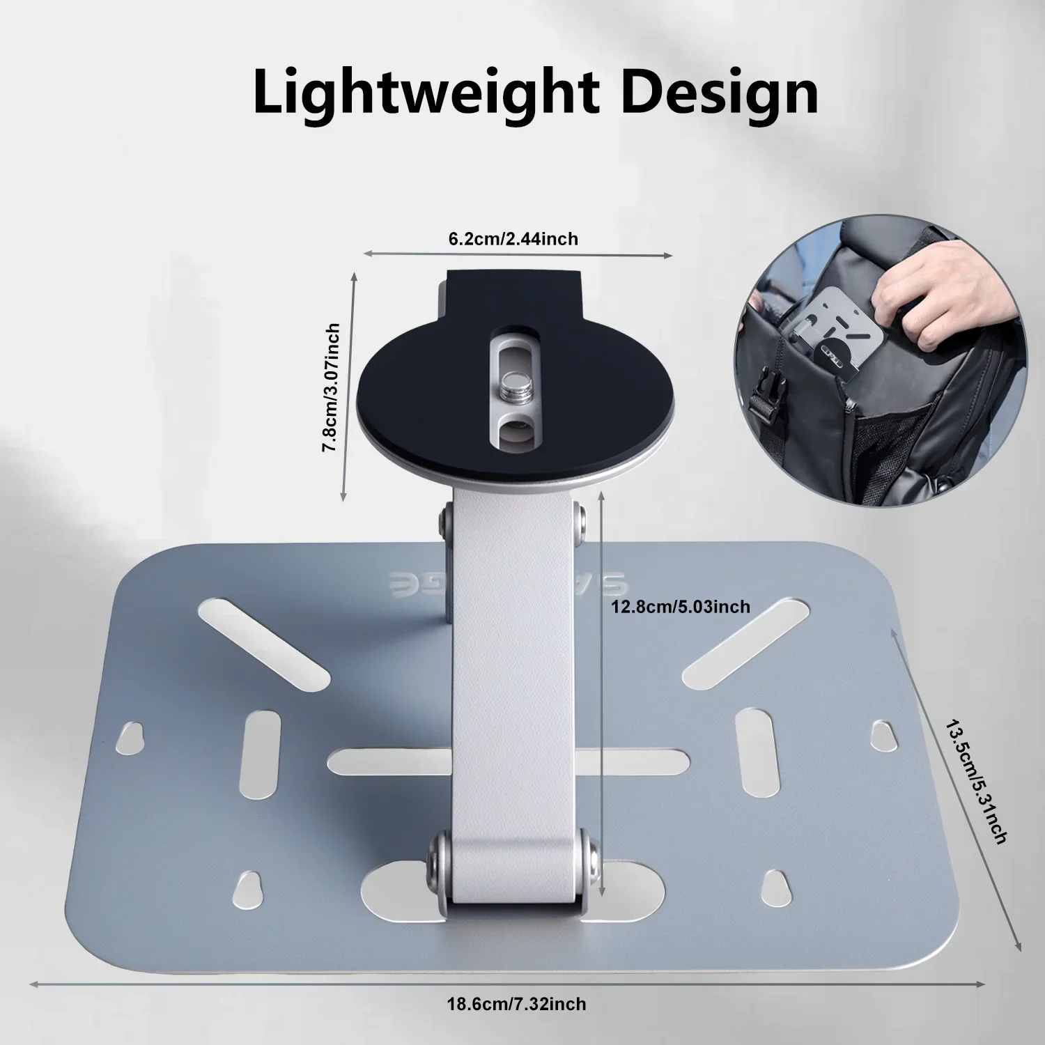 حامل جهاز عرض الجدول قابل للطي سطح المكتب جبل السق...